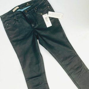 AG Adriano Goldschmied  Women's Lamb Leather Skinny Jeans/Leggings  Black Sz. 27